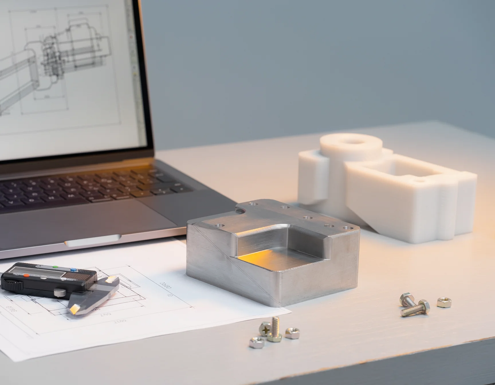 Mechanical product development with CAD and prototype components